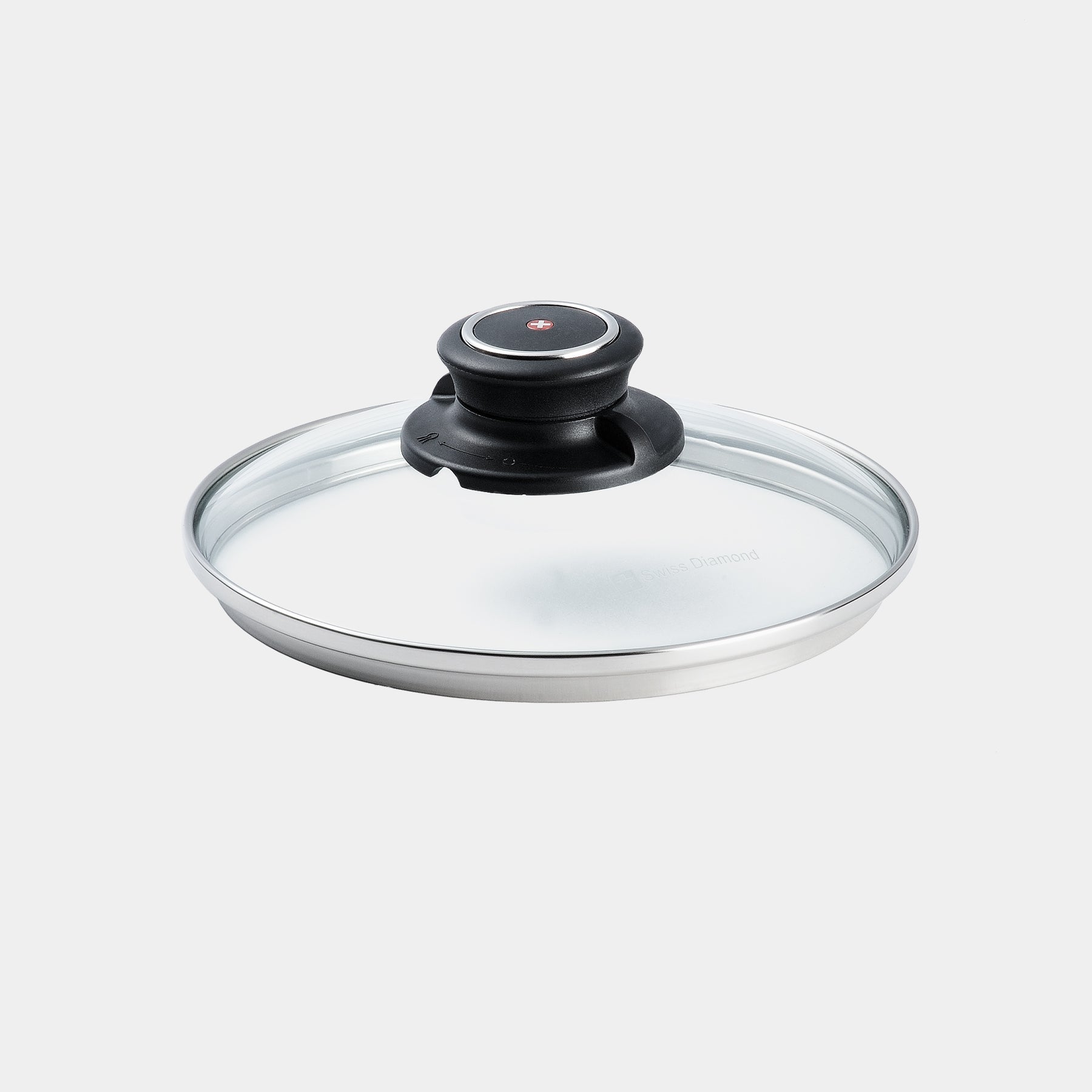 Tempered Glass 16 cm Lid side view