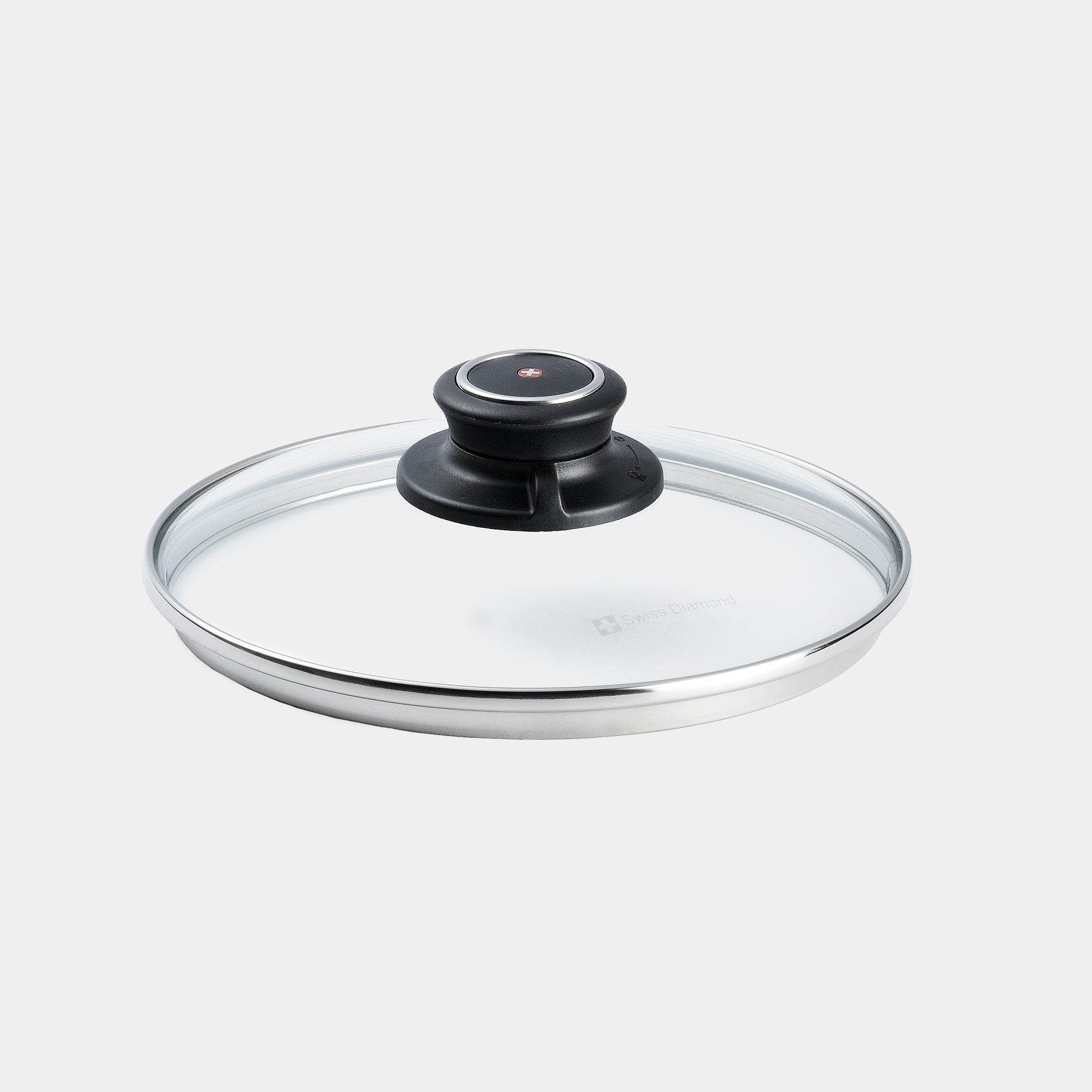 Tempered Glass 18 cm Lid side view