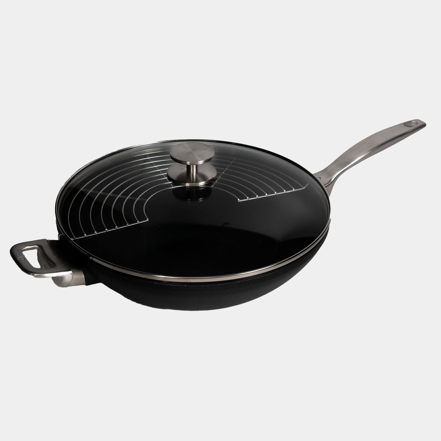 Nonstick Wok with Lid and Rack