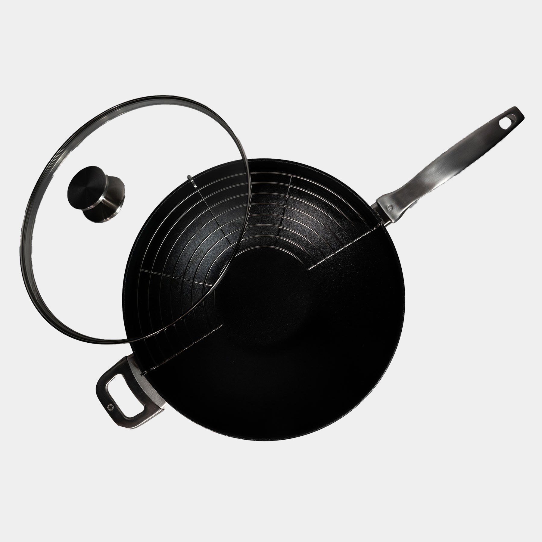 Nonstick Wok with Lid and Rack