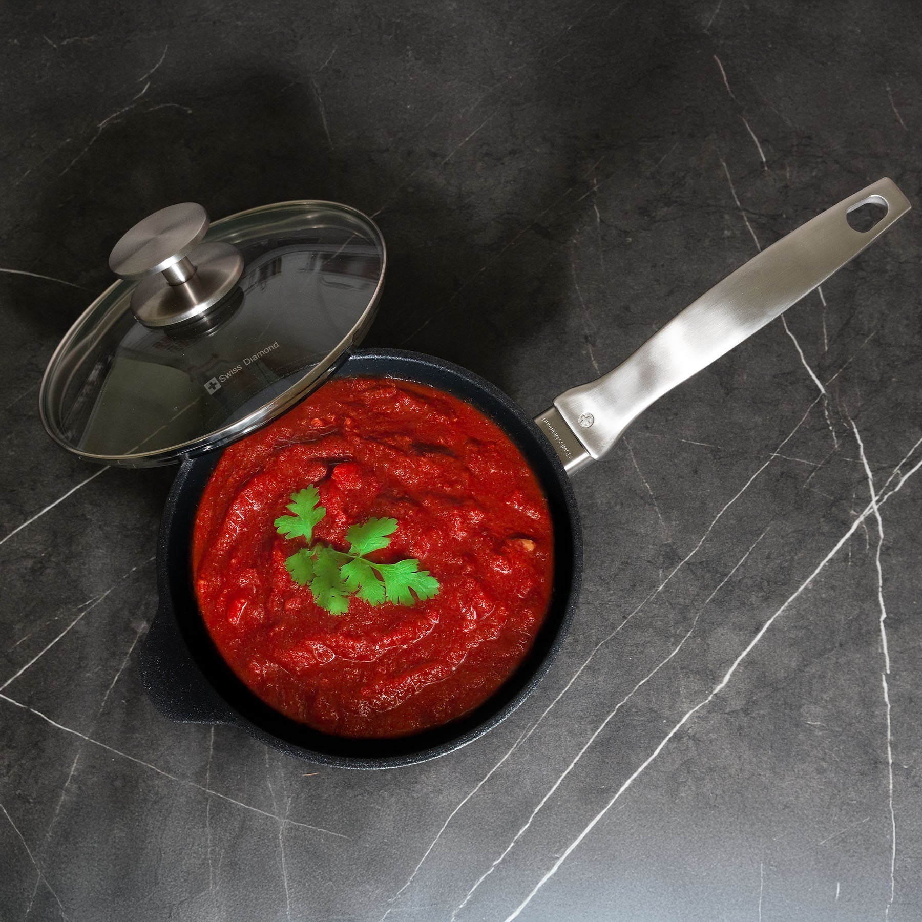 CXD PFAS Free Nonstick Saucepan with Glass Lid