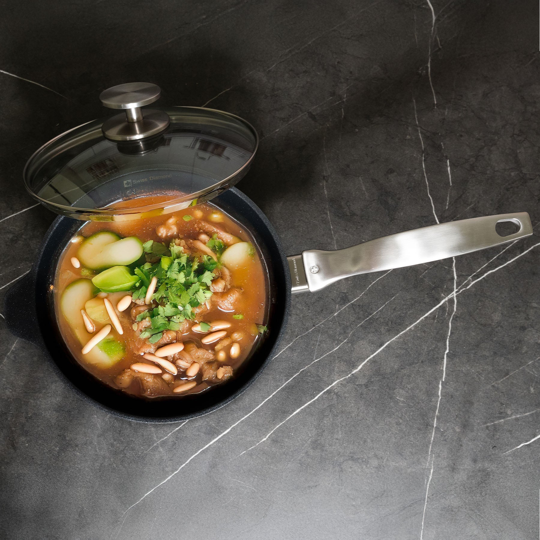 CXD PFAS Free Nonstick Saucepan with Glass Lid