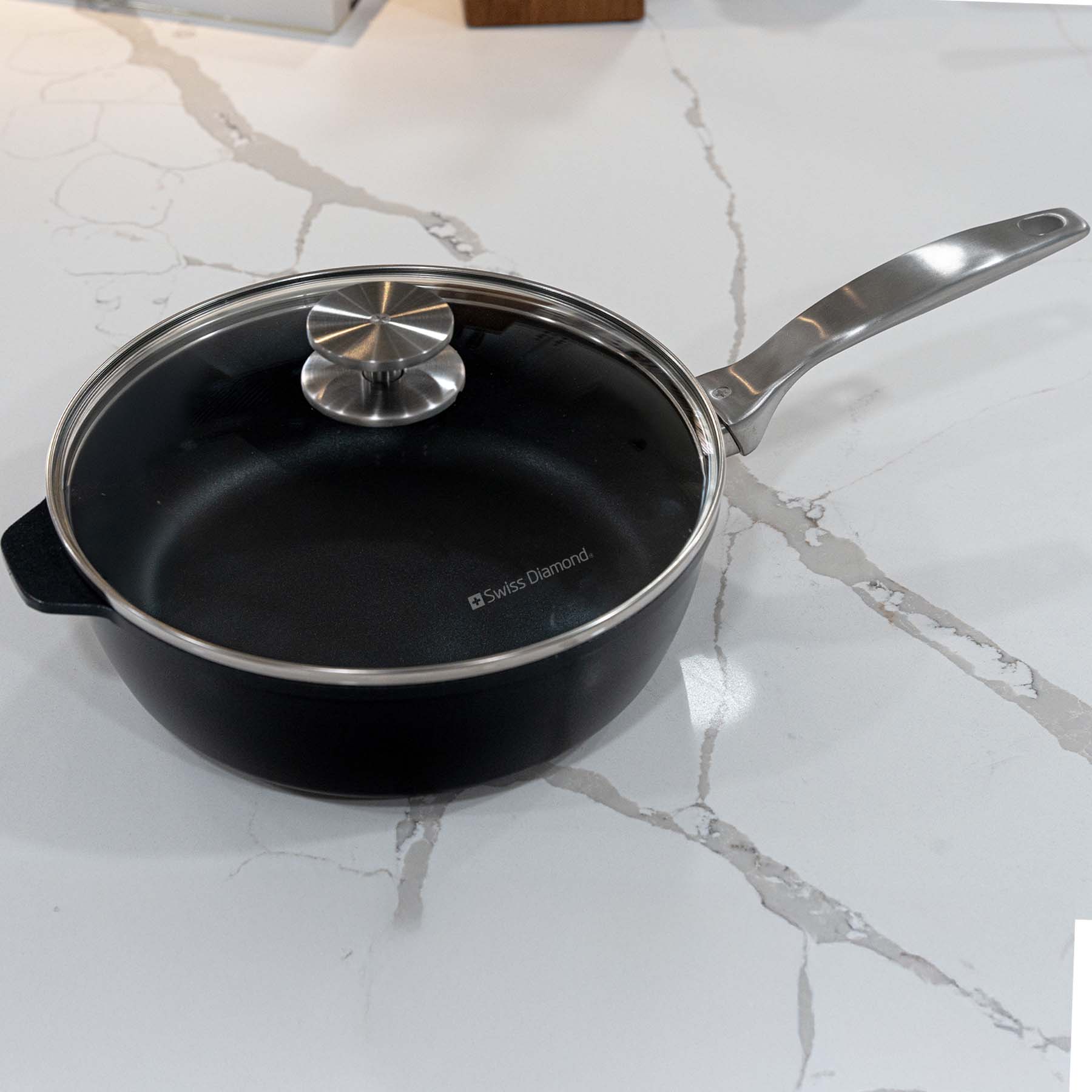 CXD PFAS Free Nonstick Saute Pan with Glass Lid