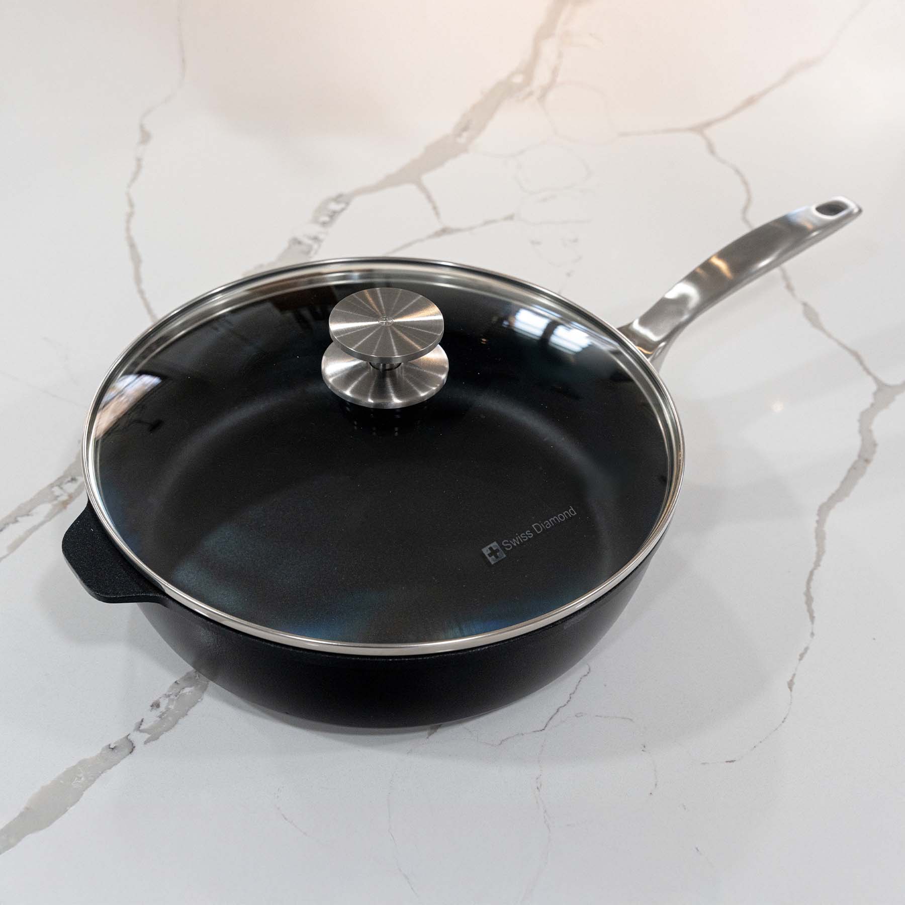 CXD PFAS Free Nonstick Saute Pan with Glass Lid