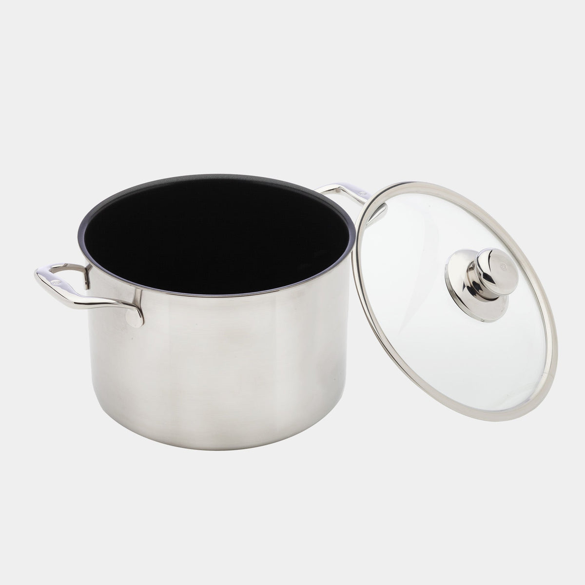 Antihaftbeschichteter 7.5 Liter-Kochtopf mit Glasdeckel – Induktion – Swiss Diamond