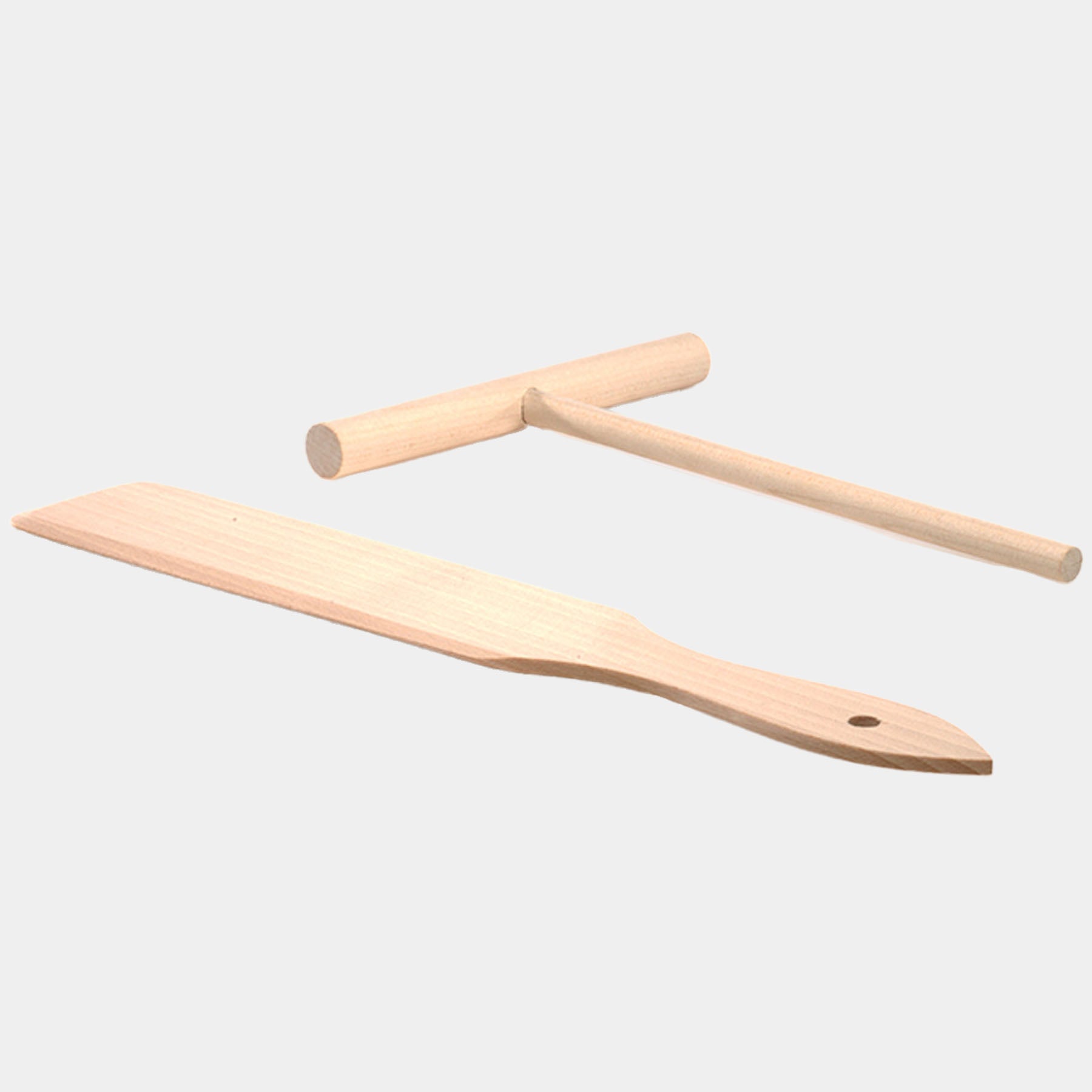 Crepe Tools Set with tools laying side by side or parallel from one another