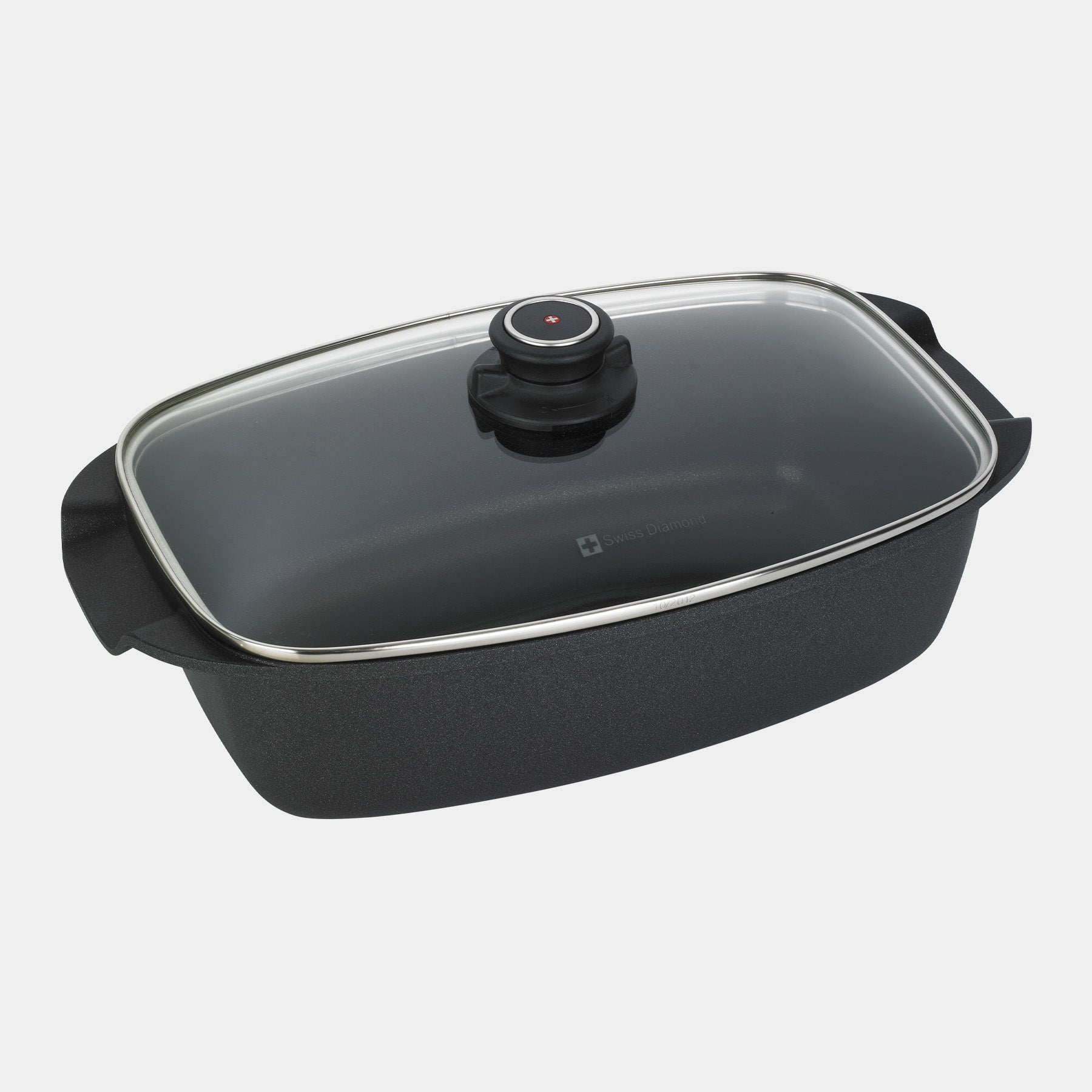 XD Nonstick 5 L Roaster with Glass Lid - top view