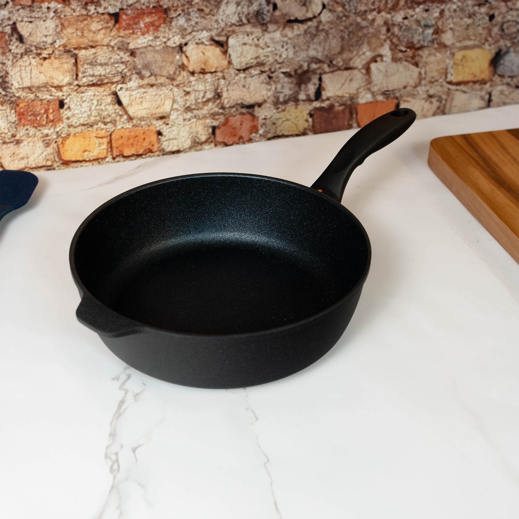 XD Nonstick 3.6 L Saute Pan - Induction in use on kitchen counter