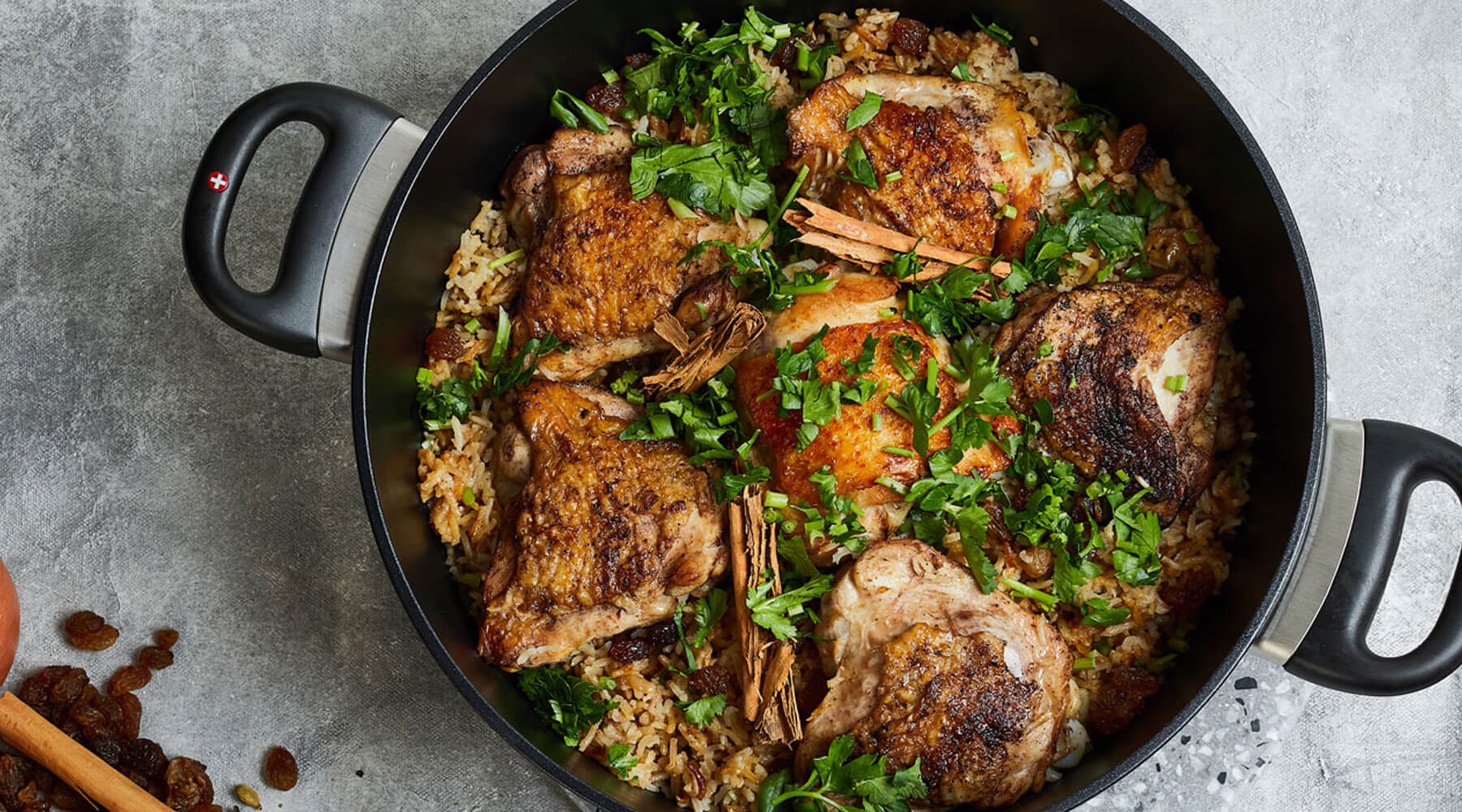 nonstick stock pot with food inside