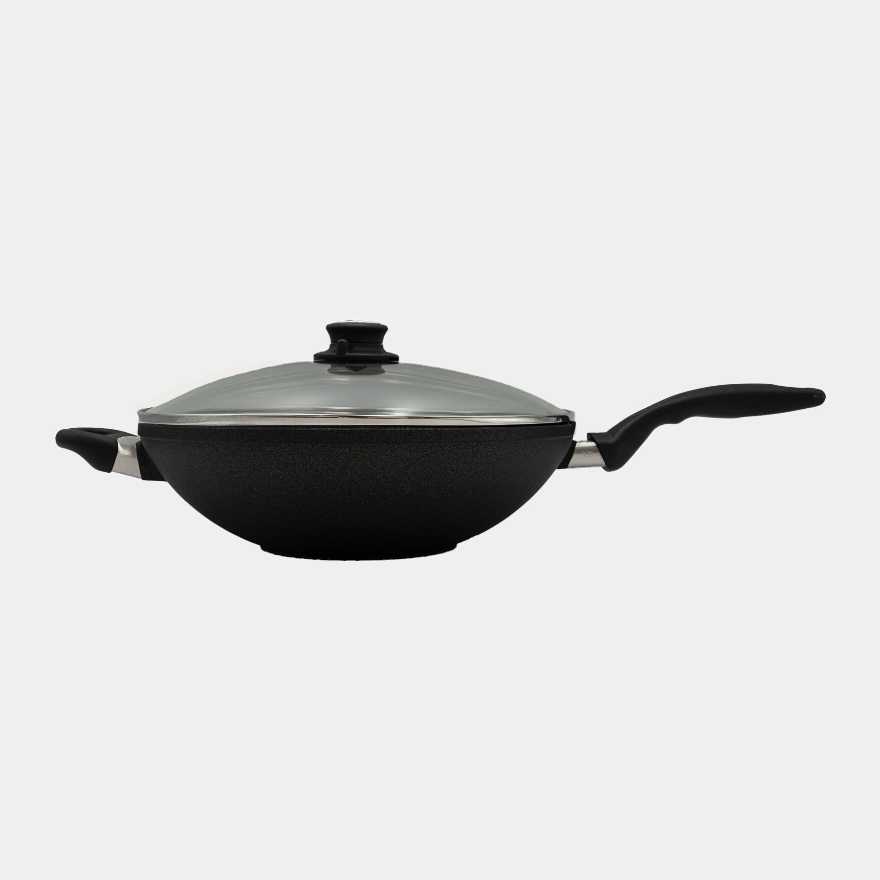 XD Nonstick 28 cm Wok with Glass Lid Side View