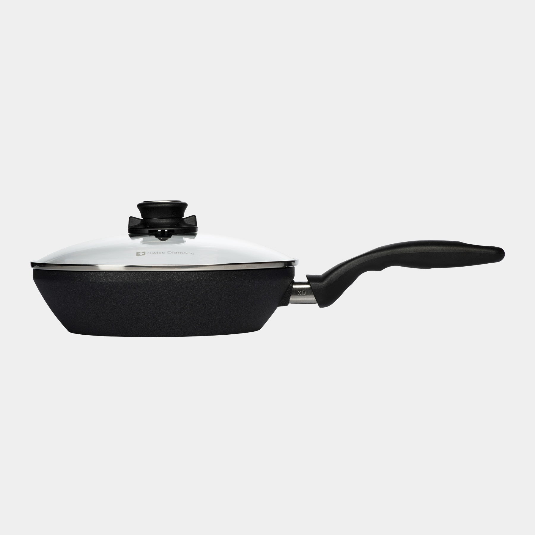 XD Nonstick 24 cm Stir-Fry Pan with Glass Lid - Induction Side View