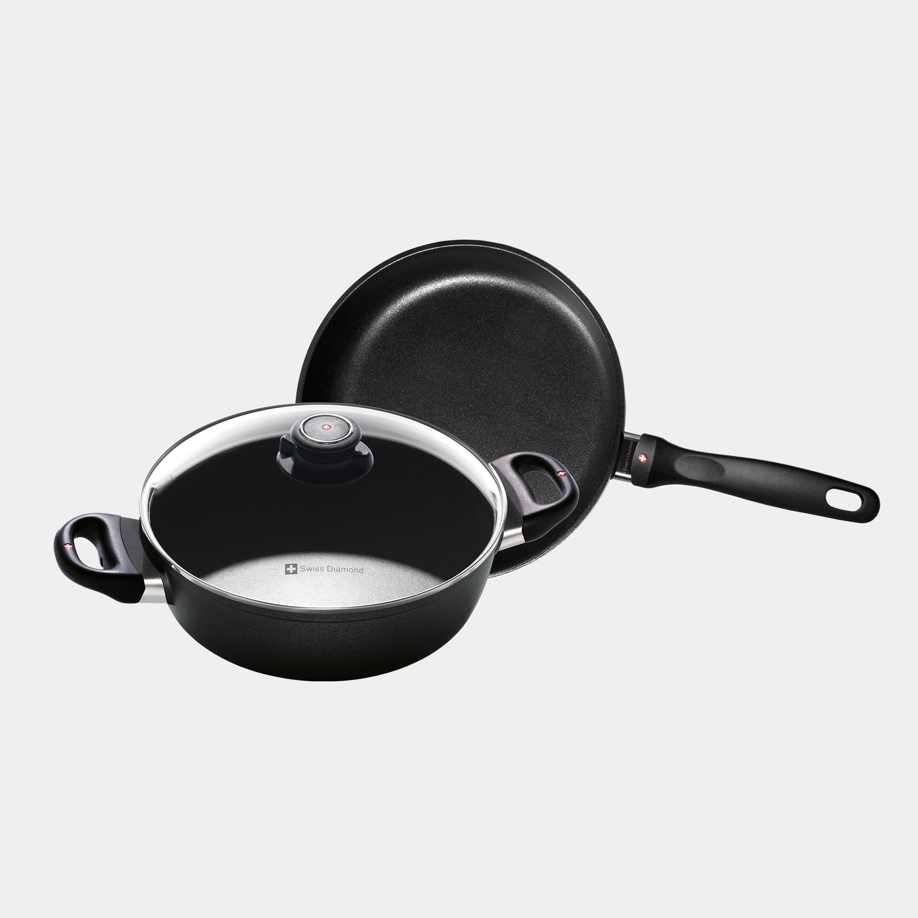 XD Nonstick 3-Piece Set - Fry Pan & Casserole - Induction