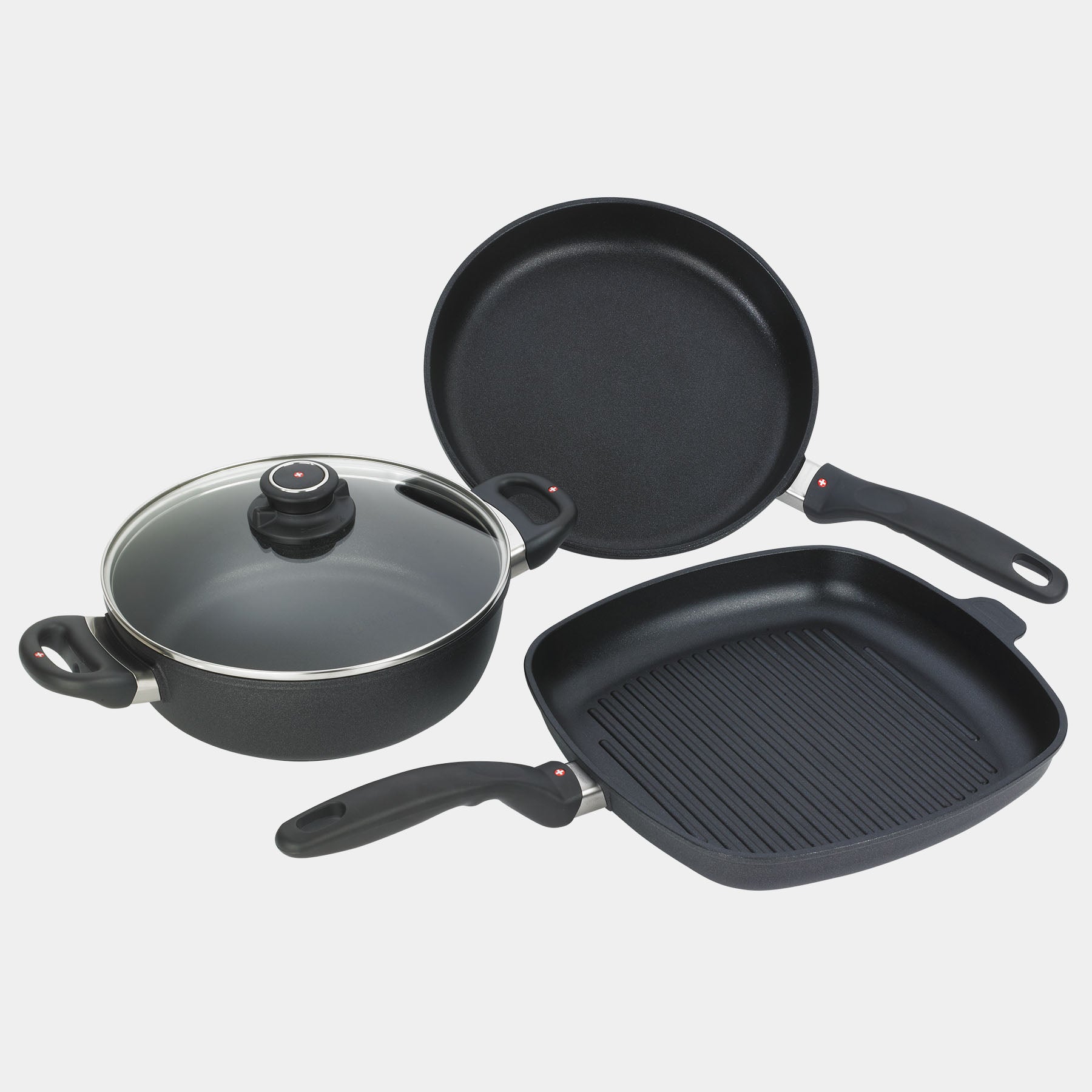 XD Nonstick 4-Piece Set - Fry Pan, Casserole & Grill Pan